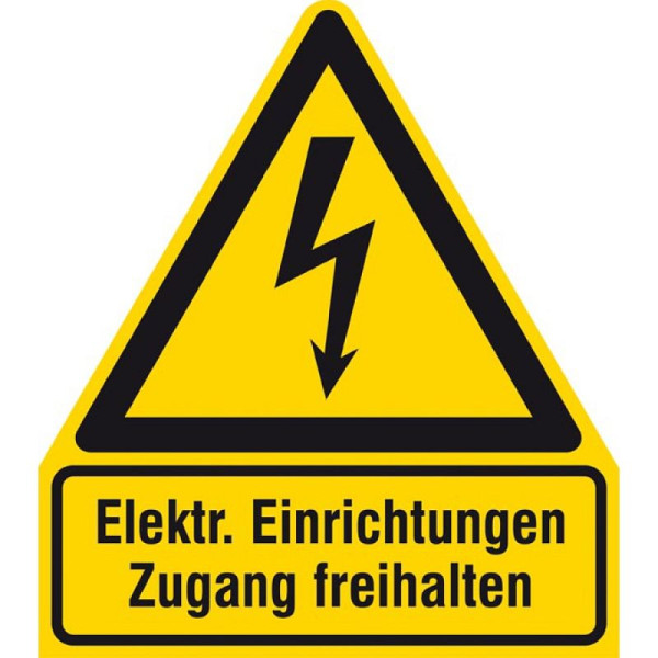 Stein HGS HGS elektrische markering/waarschuwingscombinatiebord, houd de toegang tot elektrische apparatuur vrij, 210 x 238 mm / folie, zelfklevend, 21.1437