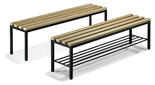 Bedrunka + Hirth vrijstaande bank, zonder schoenenrek, 1500 x 353 x 420 mm, 06.51.000