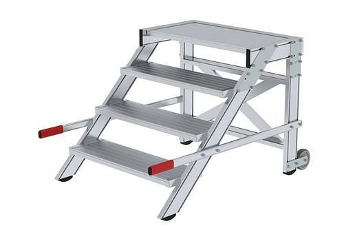 Krause mobiel werkplatform, van aluminium, 4 treden, tredebreedte 800 mm, 274512
