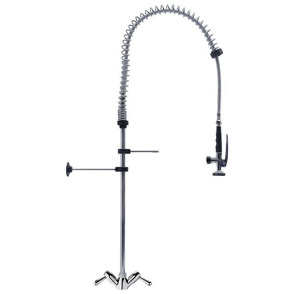 Gastro-Inox monoblock voorwasdouche met draaihendels, 1200mm, High Performance, 402.102