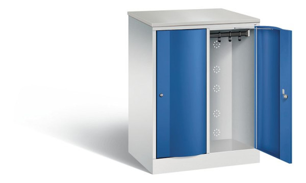 C+P garderobekast Resisto, H1077xB772xD540mm, kleur: lichtgrijs / gentiaanblauw, 8271-272 S10077