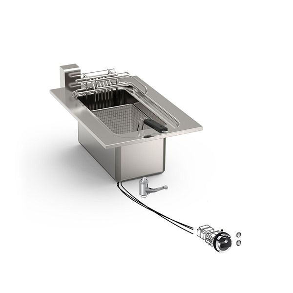 Gastro-Inox inbouwfriteuse 10 liter, 7,5 kW, 40 cm, 160.515