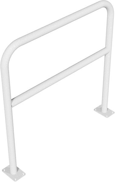 Schake buisbeugel van stalen buis Ø 48 x 2,5 mm met dwarsbalk voor plugbevestiging, totale breedte 1000 mm, totale hoogte 1000 mm, thermisch verzinkt, 448_62