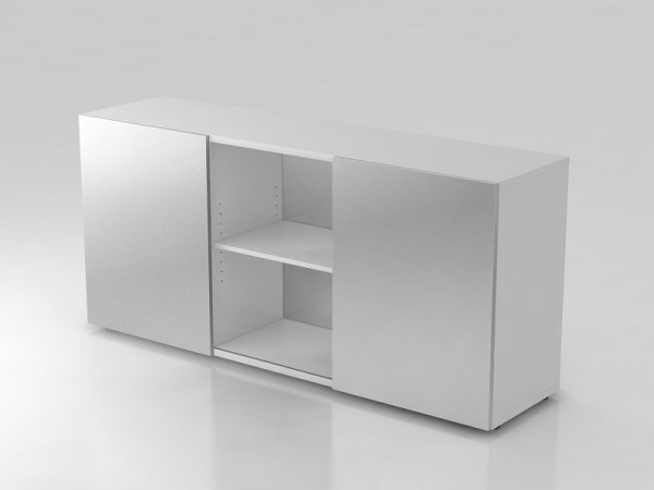 Hammerbacher dressoir 2OH met schuifdeuren grijs/zilver, 160x42x74,8 cm (BxDxH), V1780/5/S