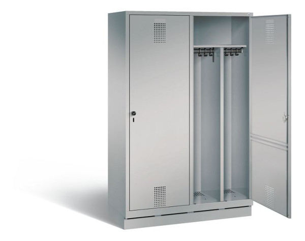 C+P zwart wit kastje Evolo, H1800xW1190xD500mm, kleur: wit aluminium, 48220-40 S10066