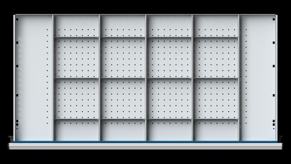 ANKE werkbanken ladeverdelerset, SK binnenmaat: 1110 x 540 mm, 1/4 indeling, voor fronthoogte 60 mm, 902.375