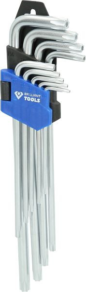 Brilliant Tools Stiftsleutelset, 9-delig, Torx® profiel, lang, BT044019