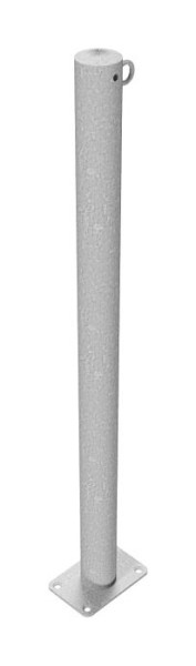 Schake afzetpaal stalen buis Ø 60 x 2,5 mm vast voor deuvelbevestiging, thermisch verzinkt, met 1 oog, 460P/1