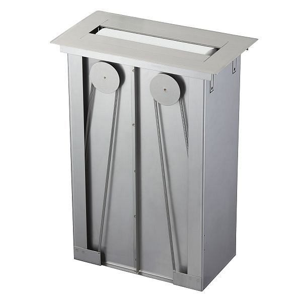 Air Wolf papieren handdoekdispenser voor 600 gevouwen papieren handdoeken, Sigma-serie, H x B x D: 445 x 330 x 180 mm, geborsteld roestvrij staal, 20-101