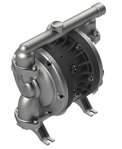 DENIOS perslucht dubbelmembraanpomp, ATEX, 1/2'', gemaakt van roestvrij staal / EPDM-PP / PTFE, 287-118
