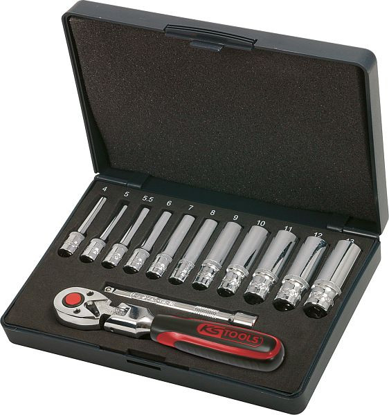 KS Tools 1/4" CHROMEplus dopsleutelset, 13-delig, 918.0613