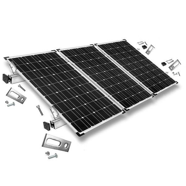 Offgridtec bevestigingsset met stokschroeven voor montage op schuin dak 6 zonnepanelen framehoogte 35mm, 8-01-013765-012