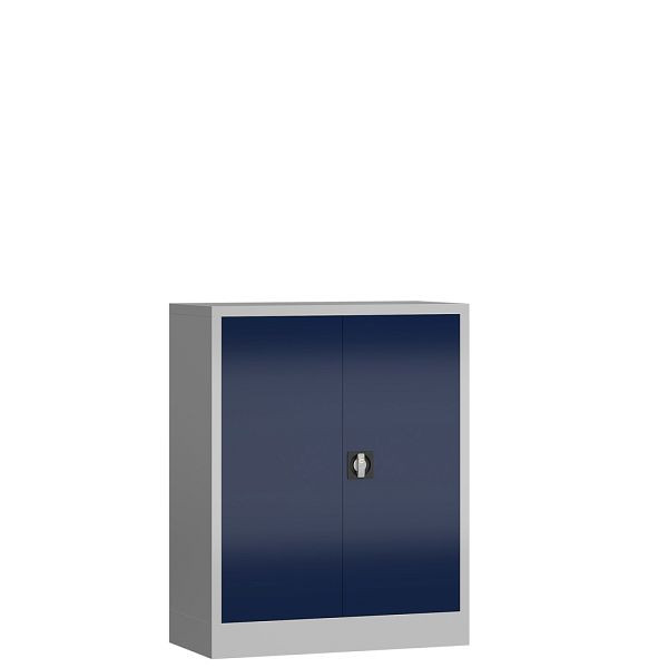 Lüllmann ClassiX draaideurkast, 1000 x 800 x 380 mm, lichtgrijs/gentiaanblauw, X-530311