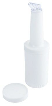 Contacto mix/voorraadcontainer 1 l schenktuit: helder / deksel: WIT, 5843/103