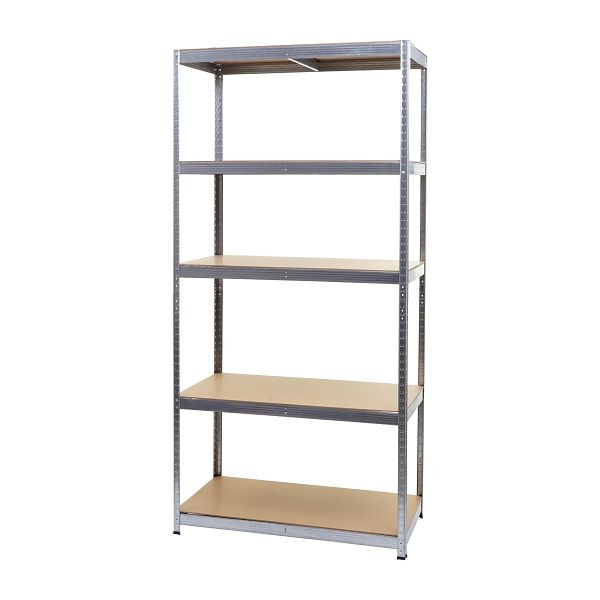 Mendler heavy-duty rekken HWC-E33, kelderrekken, inhaakrekken, opslagrekken, 875kg staal 5 planken, gegalvaniseerd 200x100x60cm, 72248
