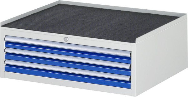 RAU ladekast serie 7000, B770xD650xH285mm, laden: 3xH60mm, metalen onderstel met 3-zijdige rolrand en antislipmat, 03-XL1.2A-MT.11