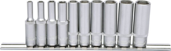 KS Tools 1/4" zeskant dopsleutelset, lang, 10 stuks 4-13mm, 917.0610