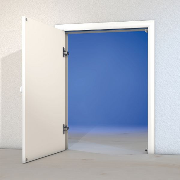 Wellhöfer kniehoge deur aan 3 zijden, scharnierend links, wandopening 70 x 100, 473