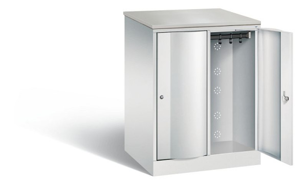 C+P XL lockerkast Resisto, H1077xB772xD640mm, kleur: lichtgrijs, 8271-273 S10059