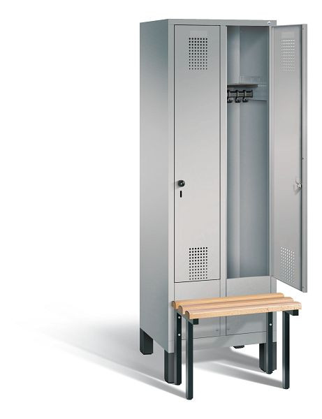 C+P garderobe Evolo, H1850xW610xD815mm, kleur: wit aluminium, 48030-20 S10136