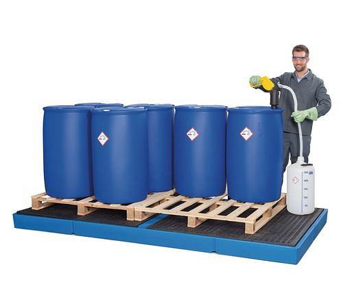 DENIOS vloerelement BK 30.15 gemaakt van polyethyleen (PE), met PE-rooster, 3000 x 1500 x 175 mm, 114-891