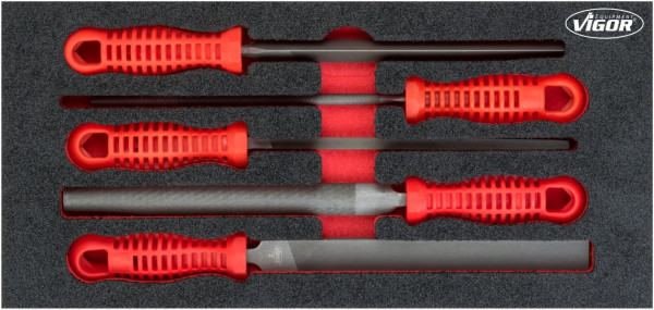 VIGOR vijlenset, aantal gereedschappen: 5, V5072