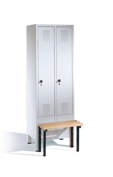 C+P garderobe Evolo, H1850xB610xD815mm, kleur: lichtgrijs, 48030-20 S10071