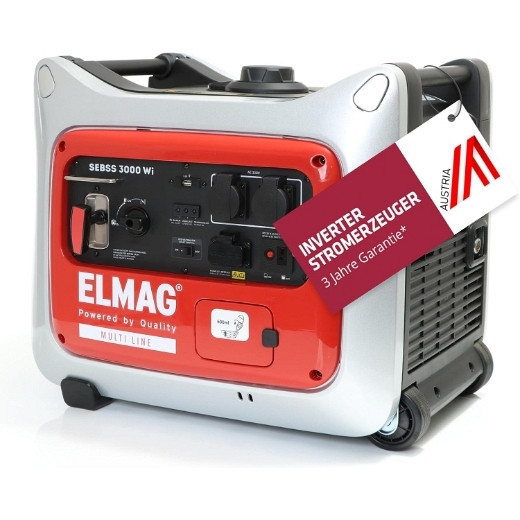 ELMAG inverter stroomgenerator SEBSS 3000Wi, met YAMAHA motor MZ175 (supergeluiddicht), 53046
