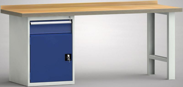 KLW professionele werkbank - 2000 x 700 x 845 mm L x D x H, WP515N-2000M45-E7022