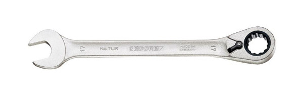 GEDORE steeksleutel met ringratel, omschakelbaar, ringzijde schuin 13°, 21 mm, 2244500