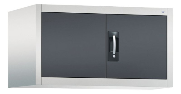 C+P opbouwkast Acurado, H500xW930xD600mm, kleur: lichtgrijs / zwartgrijs, verzonken handgreep, 9294-000 S10004