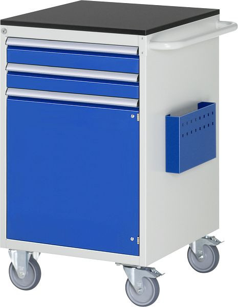 RAU montagewagen serie 7000, B580 x D650 x H950 mm, werkblad voorzien van melamineharscoating, laden: 2xH90 mm, draaideur H540 mm, 15-L5.7AR-M.11