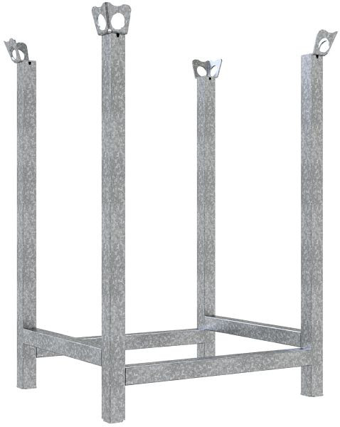 Schake stapelpallet, voor het opnemen van steigerbokken en bekistingspanelen, van vierkante buis 50x50, vulmaat 0,68x 0,52x 0,90 mm, 50140V