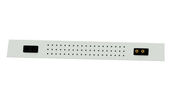 ANKE energy bar 1420x60x150mm; voor breedte systeemconstructie 1500 mm; met 1x Schuko dubbele contactdoos 230 V, 10/16 A, 2-pins; 2x snelkoppeling perslucht, 960.994