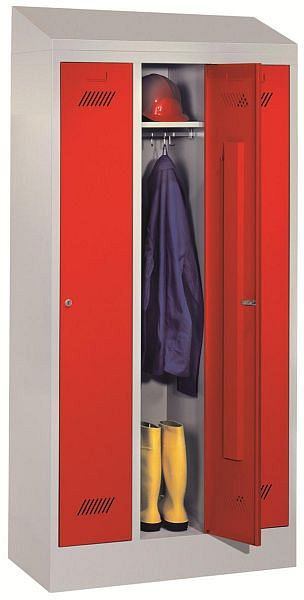Pavoy Kleiderschrank mit Sockel 1850/500/900, 3 Abteile, Zylinderschloss, 60201-313-431-910