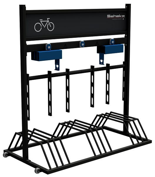 Schake fietsenstandaard met reclamebord + e-bike laadstation, 420_80BE