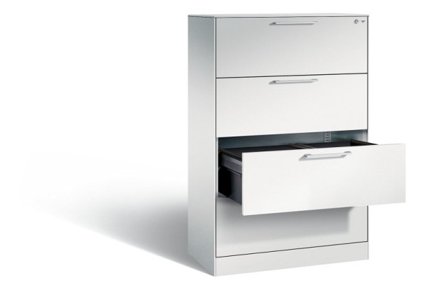 C+P hangarchiefkast Asisto, H1310xB800xD435mm, kleur: lichtgrijs, beugelgreep, 146 023-412 S10014