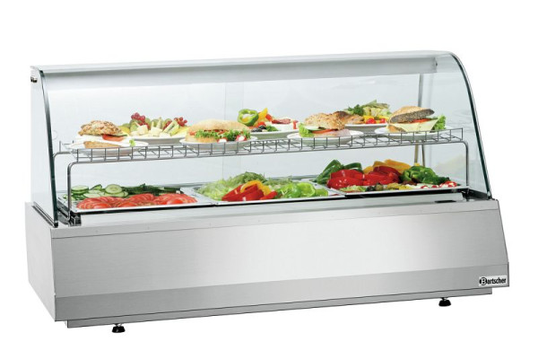 Bartscher koeltoonbank 3/1GN, rond glas, 405057