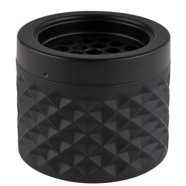 APS windasbak in mat zwart, mat, Ø 9,5 cm, hoogte: 8 cm, met bajonetsluiting, 00558