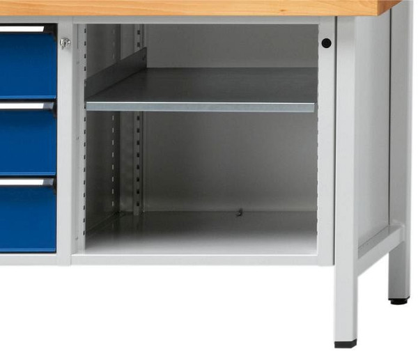 ANKE vaste plank; 540 x 550 mm (BxD); gegalvaniseerd; In hoogte verstelbaar in stappen van 30 mm; 100 kg laadvermogen, 903.716