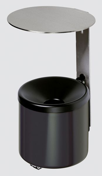 VAR wandasbak WH 10 met dak VA staal, zwart, 33321