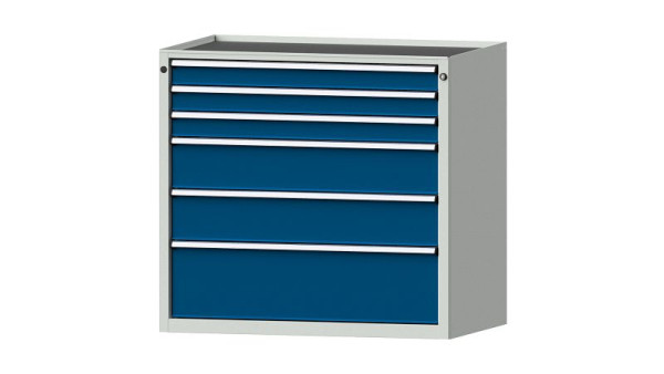 ANKE werkbanken ladekast, model 3010 V, 1060 x 675 x 980 mm, RAL 7035/5010, kuip, 611.418