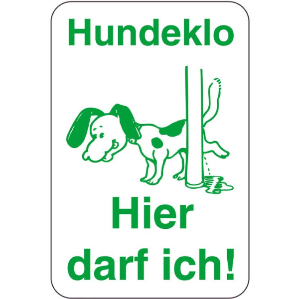 Stein HGS HGS speciaal bord, hondentoilet, ik mag hier!, 400 x 600 mm, pictogram: groen, 14986