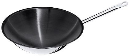 Contacto wok RVS meerlaags, ronde bodem, non-stick, 528/360