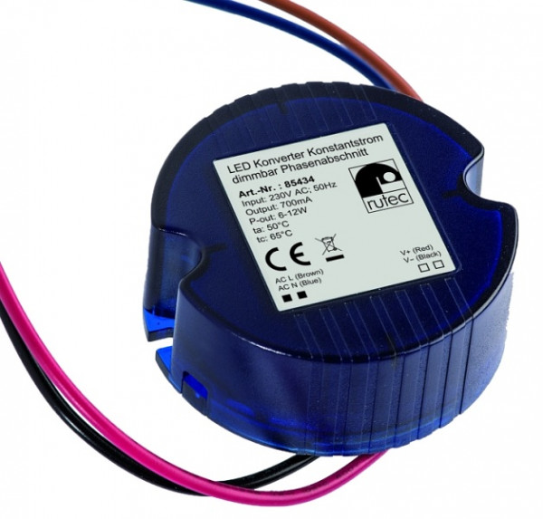 rutec Projekt LED omvormer 700mA 6W - 12W constante stroom omvormer dimbaar, PHE434