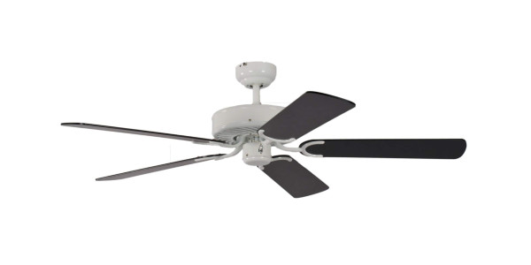 Pepeo Deckenventilator Potkuri Weiß / Schwarz 132 cm mit Zugkette, 13312010132v3