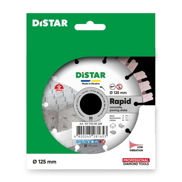 Distar diamantdoorslijpschijf 1A1RSS 125 Rapid, 10170085269
