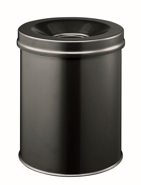 DURABLE prullenbak Safe rond 15, zwart, 330501