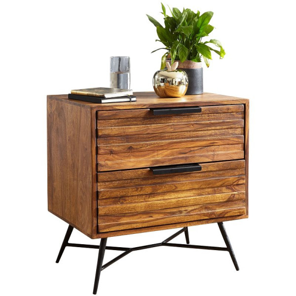 Wohnling nachtconsole NISHAN 60 x 60 x 40 cm Sheesham, WL5.585