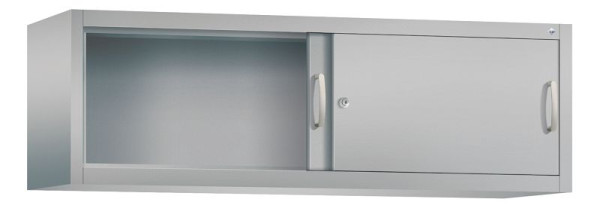 C+P bovenkast Acurado, H500xB1600xD400mm, kleur: wit aluminium, beugelgreep, 1 niveau, 2144-00 S10034